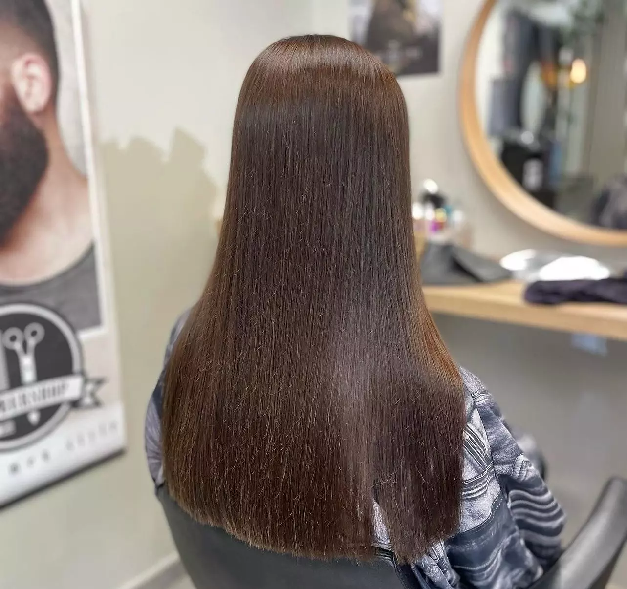 Résultat après la prestation de coiffure