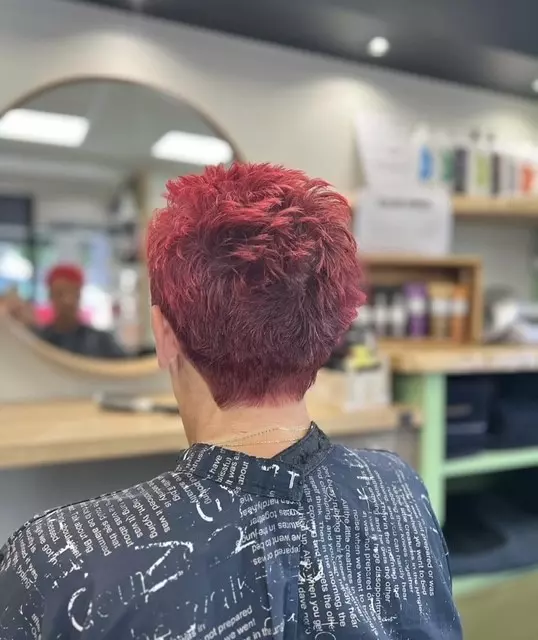 Résultat après la prestation de coiffure